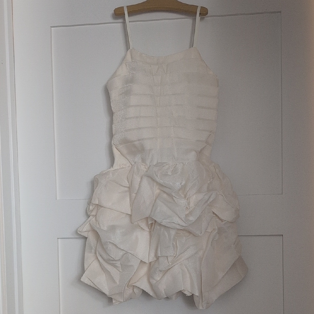 Girl's elegant Cream Kids Holiday Party Christmas Dress 11Y
